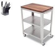 John Boos 30x20 CU-CULART, 13 pc Henckels Knife Set - Transitional - Kitchen Islands And Kitchen Carts - by The Country Butler