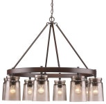 Travers 8 Light Chandelier in Rubbed Bronze - Transitional - Chandeliers - by Buildcom | Houzz
