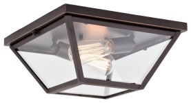 Vaxcel Grant 13 Flush Mount C0224, Burnished Bronze - Transitional - Flush-mount Ceiling Lighting - by Lighting and Locks