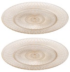 Glass Charger Glass Plate, 13, Set of 2 - Contemporary - Charger Plates - by Fantastic Decor LLC