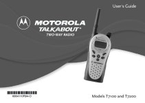 MOTOROLA TALKABOUT T7100 USER MANUAL Pdf Download | ManualsLib MOTOROLA TALKABOUT T7100 USER MANUAL Pdf Download