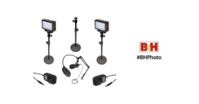 Bescor LED70 Streamer 2-Light Kit with Mic and LED70STREAM3MIC Bescor LED70 Streamer 2-Light Kit with Mic and Stands