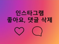 인스타그램 댓글 및 좋아요 대신 지워드립니다. - 크몽