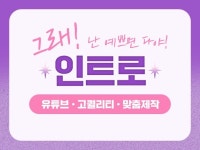 그래 난 예쁘면 다야 깔끔하고 특별한 나만의 인트로 - 크몽