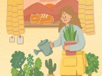 귀엽고 포근한 요즘 느낌 일러스트를 그려 드립니다. - 크몽