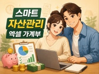 스마트 자산관리 가계부 엑셀 템플릿(자동 분석 리포트) - 크몽