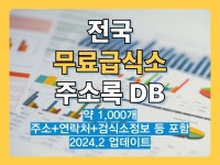 최신 전국 무료급식소 리스트 주소록 DB - 크몽