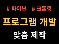 파이썬으로 크롤링 해드립니다. - 크몽