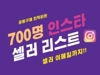 공동구매 최적화된 700명 인스타그램 셀러리스트 - 크몽