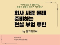 회사 사람 몰래 준비하는 현실 부업 루틴 - 크몽