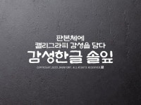 단아한 판본글꼴 감성한글 솔잎체 - 크몽