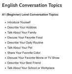 영어 레벨에 맞는 discussion topics / Hana - 숨고, 숨은고수 영어 레벨에 맞는 discussion topics