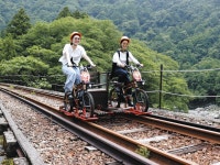 廃線レールに夢乗せて　神岡・自転車でガッタンゴー：中日新聞Web