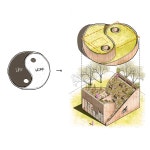 penda plans yin & yang house for a family that wants to live off-grid