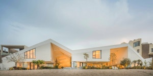 tent house by TAEP/AAP doubles as a desert camp in kuwait tent house by TAEP/AAP doubles as a light-filled desert camp in kuwait