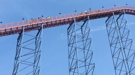 Riders removed from Six Flags America roller coaster after ride stalled on tracks | Fox News Riders removed from Six Flags... 
