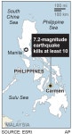 Major quake collapses buildings, roofs in central Philippines... buildings, roofs in central Philippines, killing at least 20 people