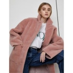 롯데면세점 [엔오르] ENOR_REVERSIBLE WOOL FUR COAT_PINK_F