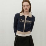 롯데면세점 [아틀리에 나인] (CD-2136)LETTERING KNIT CARDIGAN NV F