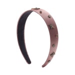 롯데면세점 [파인드엘리스] 시그니처 에뚜왈 크리스탈 새틴 헤어밴드 브라운