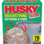         70 count Husky 39 Gal Drawstring Clear Yard Bag $15.14 + Free shipping w/ $35     70 count Husky 39 Gal Drawstring Clear... 