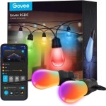 PRIME Members: Govee Outdoor String Lights with 15 Dimmable RGBIC LED Bulbs, 48ft IP65 Waterproof Shatterproof, with 47 Scene... 