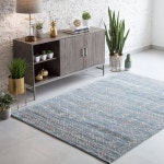         710 x 910 Madeleine Home Enrica Microfiber Area Rug (Blue or White) $68 + Free Shipping     710" x 910... 