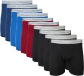 10-Pack Gildan 6 Inseam Mens Underwear Boxer Briefs (Various Sizes, Black/Garnet/Royal/Diamond) $16.65 + Free Shipping w/ Prime... 