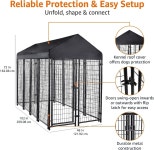 Amazon Basics Welded Rectangular Outdoor Wire Crate Kennel (102 x 48 x 72) Amazon Basics Welded Rectangular Outdoor Wire Crate... 