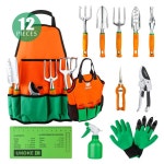 Ukoke 12 Piece Aluminum Garden Tools Set, Gardening Apron with Storage Pocket $26.99+FS Ukoke 12 Piece Aluminum Garden Tools Set... 