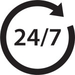 24x7 Icon - Free PNG & SVG 350058 - Noun Project