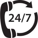 24x7 service Icon - Free PNG & SVG 350051 - Noun Project
