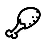 chicken drumstick Icon - Free PNG & SVG 180031 - Noun Project