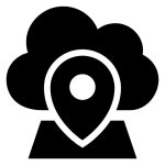 cloud pin point Icon - Free PNG & SVG 951019 - Noun Project