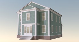 3D colonial house - TurboSquid 1191442