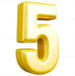 golden number 5 11287985 PNG golden number 5
