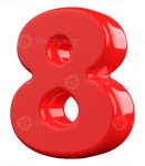 3d number 8 red 11297075 PNG 3d number 8 red
