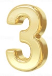 3d gold number 3 11297563 PNG 3d gold number 3
