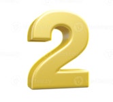 3d gold number 2 11297873 PNG 3d gold number 2