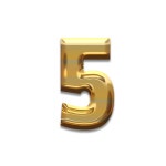 Gold Number 5 23250553 PNG Download Gold Number 5 for free