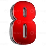 8 Number Red 3D 34973806 PNG 8 Number Red 3D