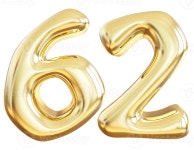 Gold 3d number 62 36304332 PNG Gold 3d number 62