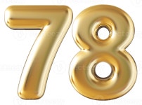 Gold 3d number 78 36304631 PNG Gold 3d number 78