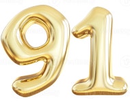 Gold 3d number 91 36308229 PNG Gold 3d number 91