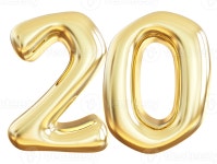 Gold 3d number 20 36308276 PNG Gold 3d number 20