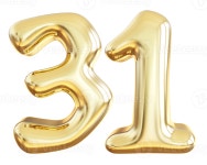 Gold 3d number 31 36308405 PNG Gold 3d number 31