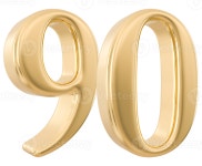 Gold 3d Number 90 36308985 PNG Gold 3d Number 90