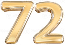 Gold 3d Number 72 36309119 PNG Gold 3d Number 72