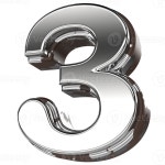 Silver Number 3 3d 39301065 PNG Silver Number 3 3d