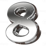 Silver Number 8 3d 39301066 PNG Silver Number 8 3d